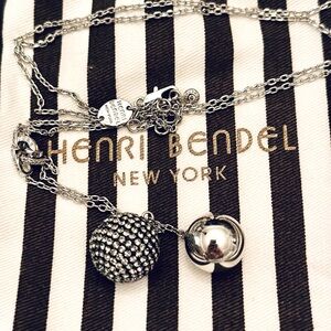 Stunning, Extremely Rare, Henri Bendel Double Charm Long Necklace, EUC!!!!!